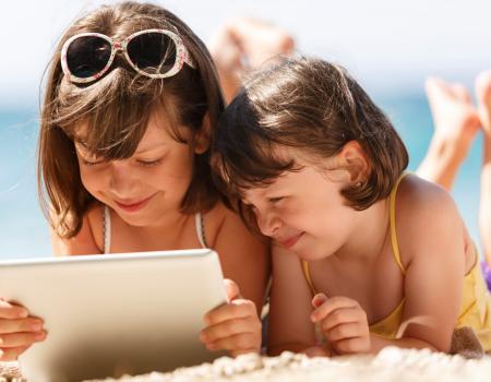 Virtual school or Home school on the Beach