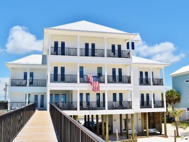 The exterior of a Gulf Shores vacation rental